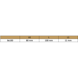 Holzschraube, 8x100mm (gelb-verzinkt) |  Photovoltaik Montagesysteme