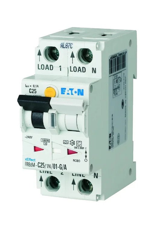 EATON FI/LS-Schalter Digital Typ A/G 10kA C 25A/1pol+N/30mA 2TE