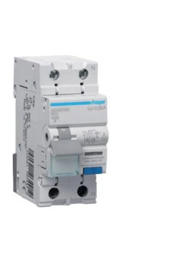 HAGER FI-LS 1P+N 10kA B-10A 30mA Typ A-G