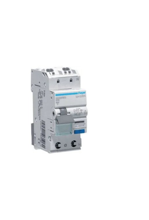 HAGER FI-LS 1P+N 6kA B-13A 30mA A-G QC-QB