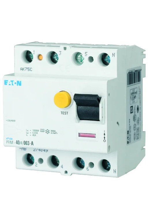 EATON FI-Schalter Typ AC 10kA 63A/4pol/100mA