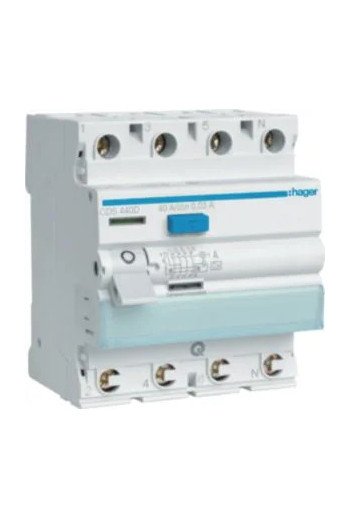 HAGER FI-Schalter 4P 6kA 40A 30mA Typ A QC