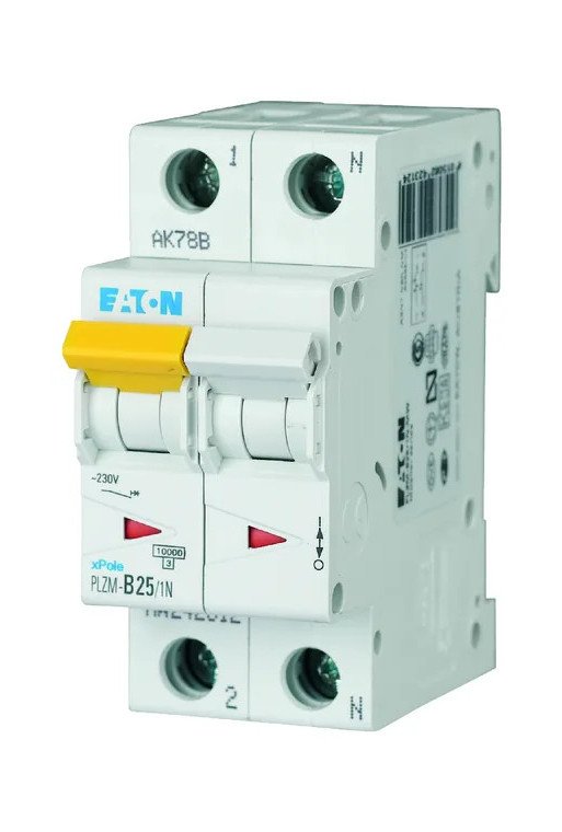 EATON Leitungsschutzschalter 25A 10kA 1+N-po lig 2TE Kennlinie C