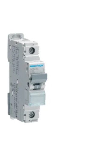 HAGER LS-Schalter 1 polig 10kA/15kA C-20A 1M