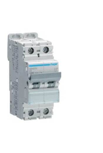 HAGER LS-Schalter 1P+N 10kA/15kA B-6A 2M