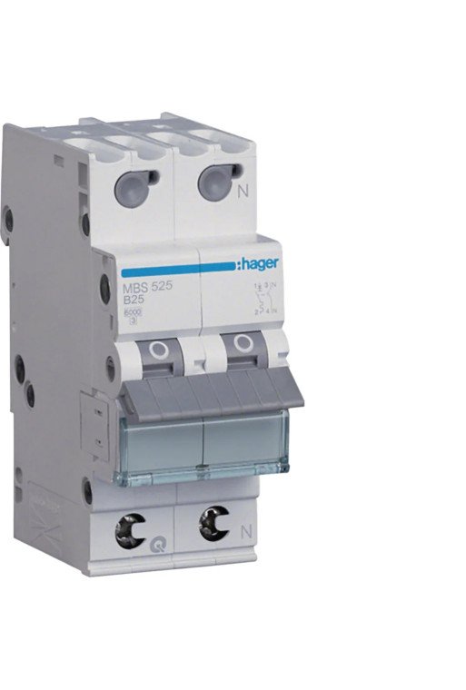 HAGER LS-Schalter 1P+N 6kA B-25A QC 2M