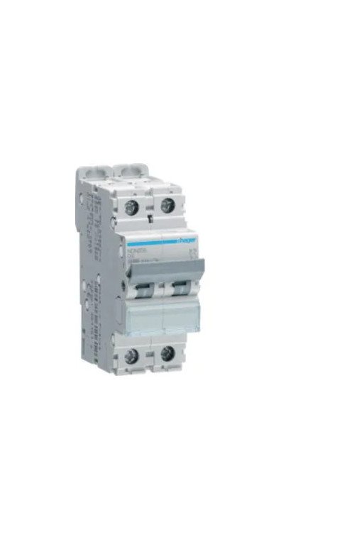 HAGER LS-Schalter 2 polig 10kA/15kA D-6A 2M