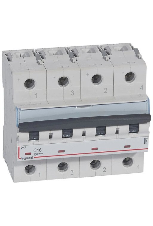 LEGRAND DX3 Leitungsschutzschalter 1000V DC 16A 2-polig 4 Module
