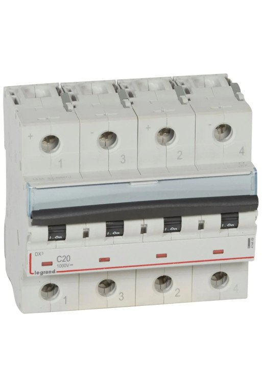 LEGRAND DX3 Leitungsschutzschalter 1000V DC 20A 2-polig 4 Module