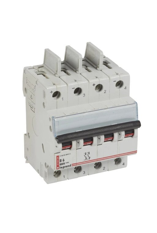 LEGRAND DX3 Leitungsschutzschalter 800V DC 6A 2- polig 4 Module