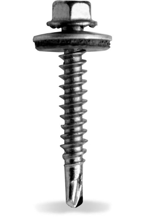 K2 SYSTEMS Selbstbohrende Sechskantblechschraube mit Dichtscheibe 6x75