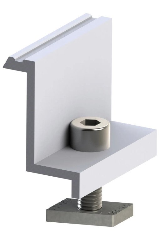 Alumero Abschlussklemme 46 vormontiert L 50 mm