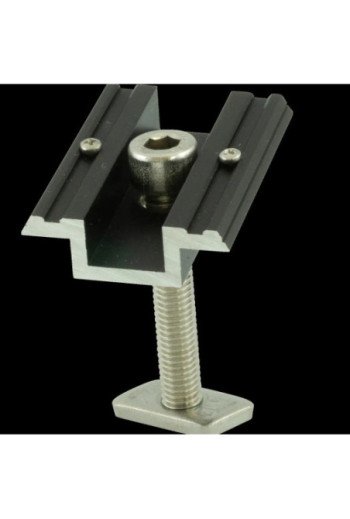Alumero Mittelklemme vormontiert 28-37 mit Pin schwarz L 50 mm