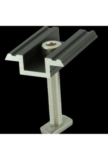 Alumero Mittelklemme vormontiert 48-50 schwarz L 50 mm