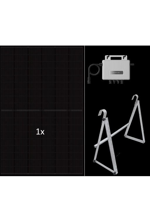 JA SOLAR Balkonkraftwerk 450 Watt Komplettset m. Unterkonstruktion u.Microwechselrichter