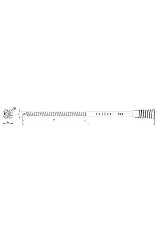 K2 SYSTEMS Distanzdübelschraube RDS-CA 10x270