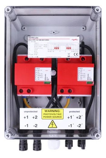 DEHN GAK Typ 1+2 im Gehäuse IP65 für PV-Anl. 2MPPT mit je 1 String bis 1200V DC