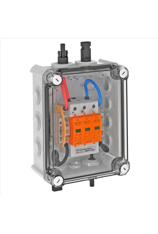 OBO Generatoranschlusskasten 1x1 PV-String a uf 1 WR-MPP+MC4 900V DC lichtgrau RAL 70