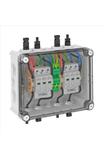 OBO Generatoranschlusskasten 2x1 PV-String a uf 2 WR-MPP+MC4 1000V DC lichtgrau RAL 7