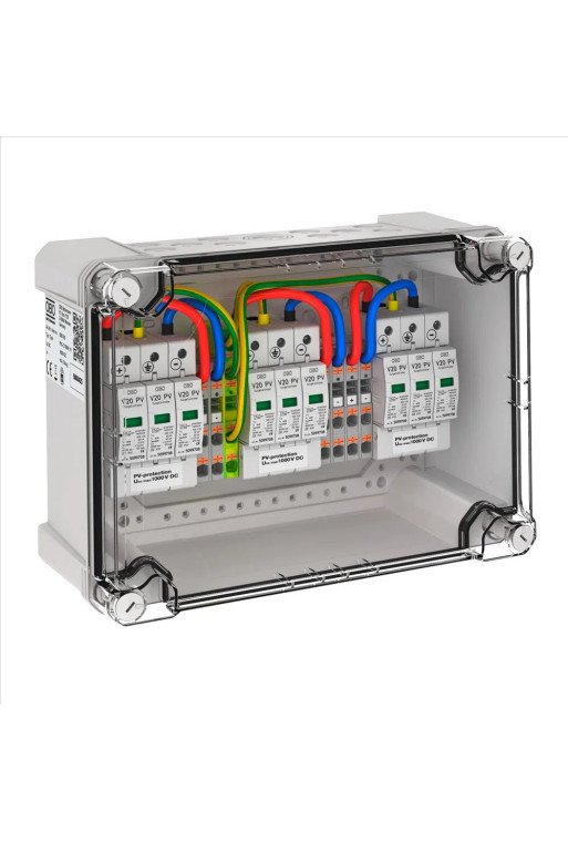 OBO Generatoranschlusskasten 3x1 PV-String a uf 3 WR-MPP 1000V DC lichtgrau RAL 7035