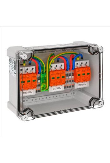 OBO Generatoranschlusskasten 3x1 PV-String a uf 3 WR-MPP 900V DC lichtgrau RAL 7035