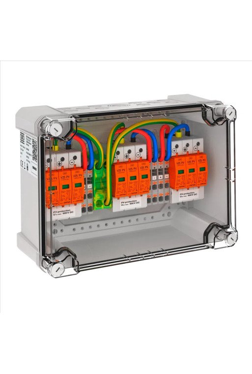 OBO Generatoranschlusskasten 3x1 PV-String a uf 3 WR-MPP 900V DC lichtgrau RAL 7035