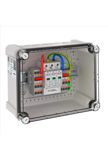 OBO Generatoranschlusskasten 4 PV-String auf 1 WR-MPP 1000V DC lichtgrau RAL 7035