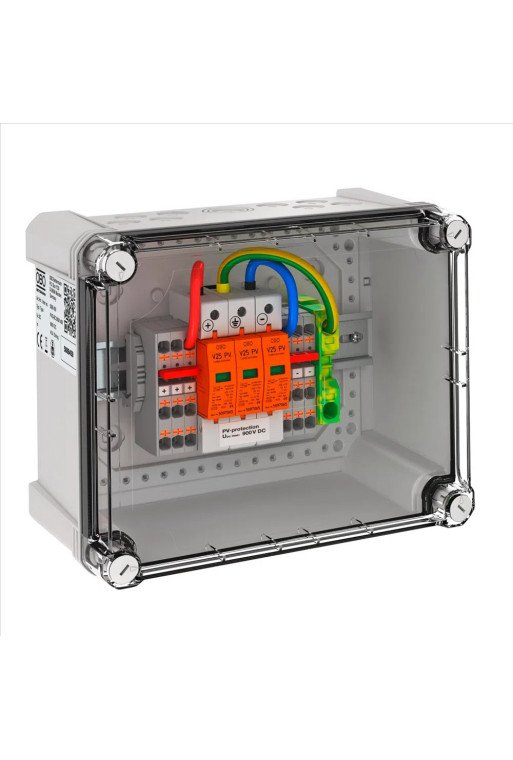 OBO Generatoranschlusskasten 4 PV-String auf 1 WR-MPP 900V DC lichtgrau RAL 7035
