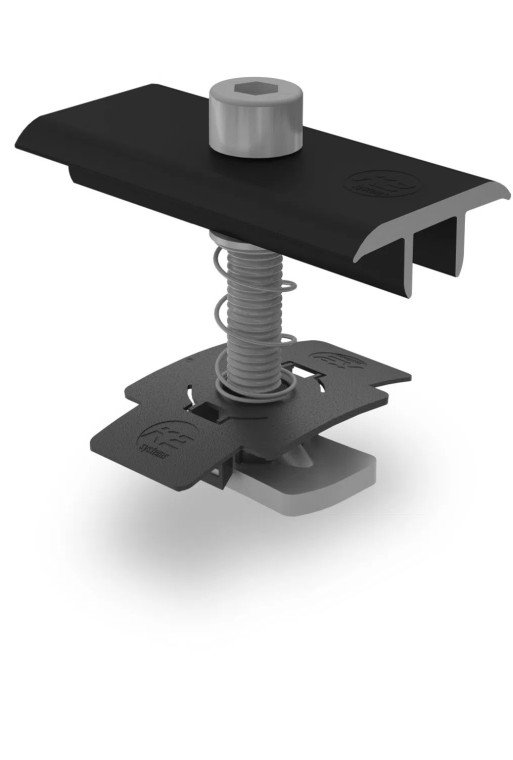 K2 SYSTEMS Modulmittelklemme XS Set 30 mm schwarz eloxiert