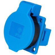 Schukosteckdose mit Deckel