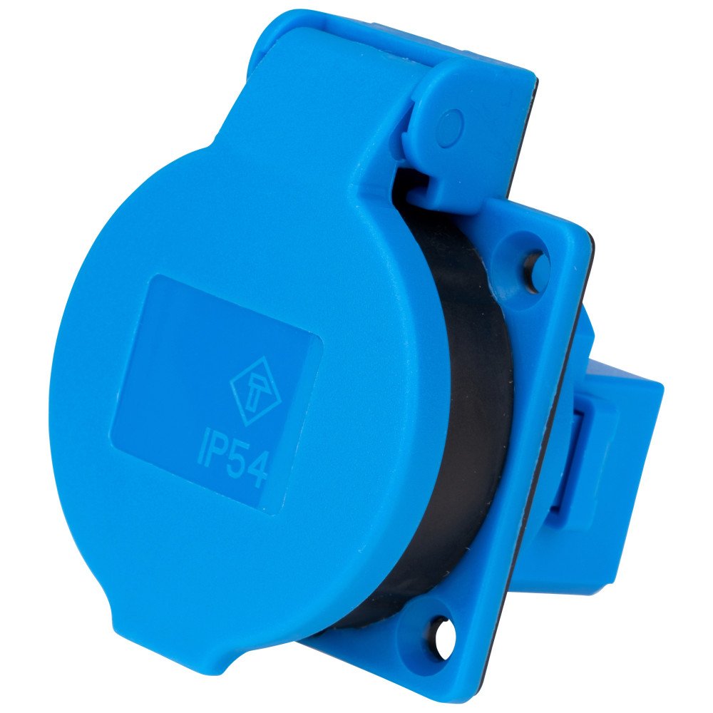 Schukosteckdose mit Deckel