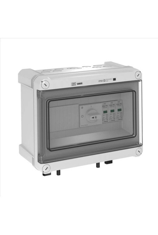 OBO PV-Systemlösung im Gehäuse 1 String auf 1 WR mit Schalter 1000V DC Polycarbonat