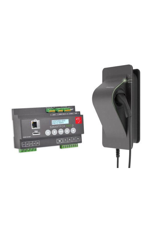 SMARTFOX Power to Charge Bundle bestehend aus: SMARTFOX Pro 2 Energiemanager inkl. Stromwandler 80A 3Y und SMARTFOX Pro Charger