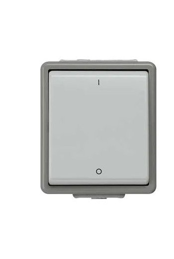 SIEMENS Ausschalter 3-polig mit Symbolen I/0 DELTA fläche IP44 AP dunkelgrau/hellgrau