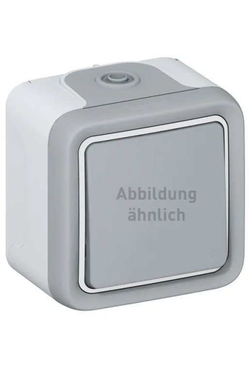 LEGRAND Drehschalter 2-polig Feuchtraum Modular Plexo 55 grau