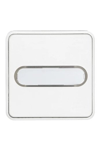 LEGRAND Feuchtraum Aufputz Taster beleuchtet mit Beschriftungsfeld Modul
