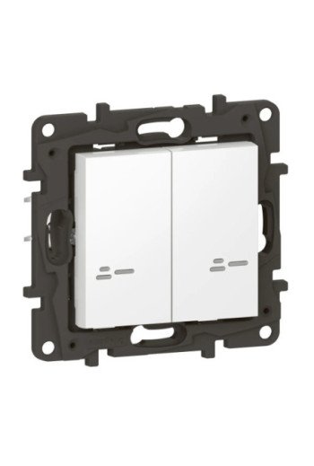 LEGRAND Niloe Step with Netatmo Serienschalter 2 x 250W pro Kanal Farbe: Ultraweiss