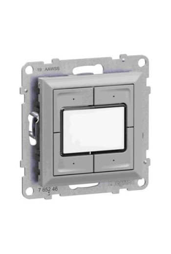LEGRAND SEANO 4-fach Elektroniktaster 0 – 24 V i n der Farbausführung Aluminium lackiert