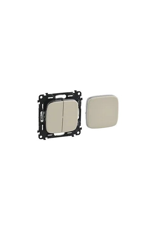 LEGRAND Valena Allure Multifunktionsschalter/-ta ster 2-fach Farbe: Mandelweiß