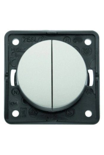 BERKER INTEGRO Flow/Pure Serienschalter Edelstahl lackiert