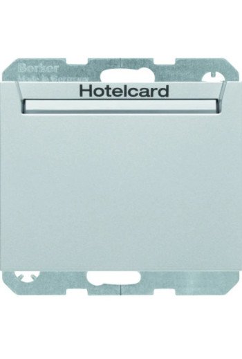 BERKER K.5 Relais-Schalter mit Zentral- stück für Hotelcard Aluminium