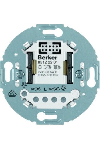 BERKER .net Universal-Schalteinsatz 2fach mit rundem Tragring Up
