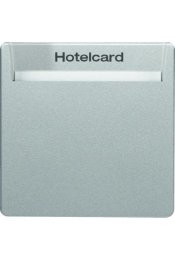 BERKER Q.x Relais-Schalter mit Zentral- stück für Hotelcard alu samt