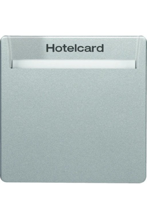 BERKER Q.x Relais-Schalter mit Zentral- stück für Hotelcard alu samt