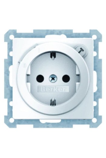 BERKER Q.x SSD mit FI-Schutzschalter polarweiß samt
