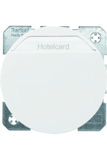 BERKER R.x Relais-Schalter mit Zentral- stück für Hotelcard polarweiß glänzend