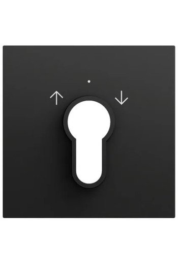 GIRA Abd. Schlüsselschalter/-taster System 70 Schwarz m(lack.)
