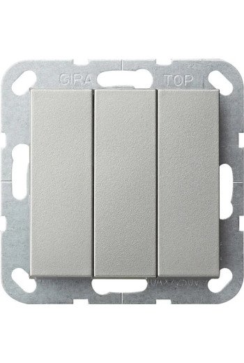 GIRA Wippschalter BS 3f Aus System 55 Edelsta hl(lack.)