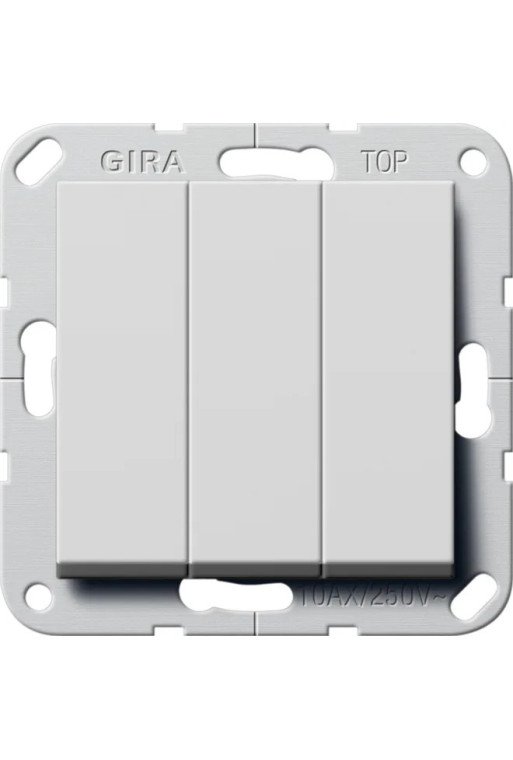 GIRA Wippschalter BS 3f Aus System 55 Grau m