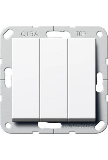 GIRA Wippschalter BS 3f Aus System 55 Reinwei ß
